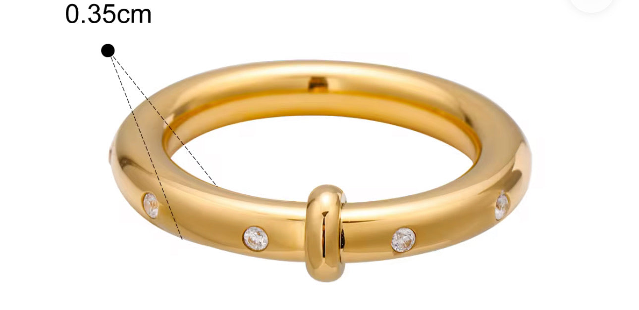 Studded Bubble Band Ring