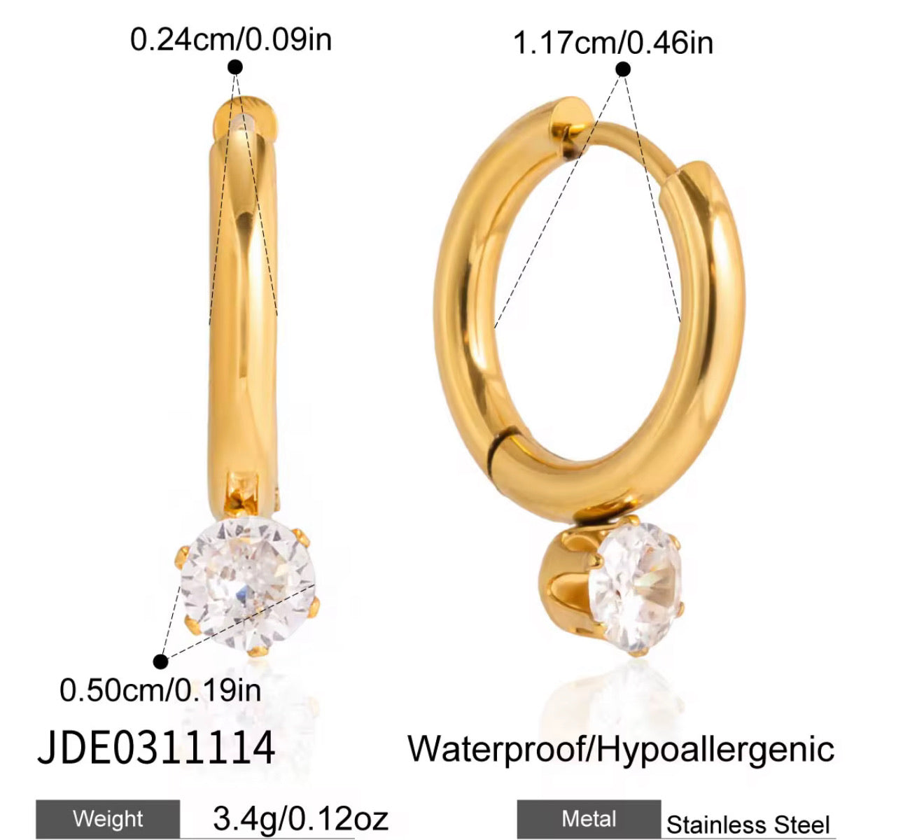 Drop Hoop Earrings